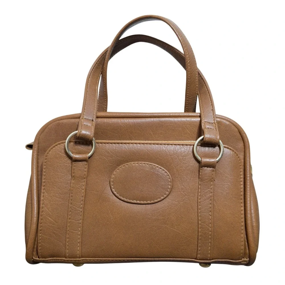 Ambassador Design Satchel Bag Women's Medium Brown Organizer Vintage Excellent